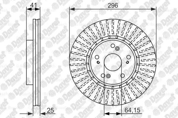 BOSCH 0986479744 Fren Diski On (296 Mm / 25 23 Mm) Honda Accord 09>12